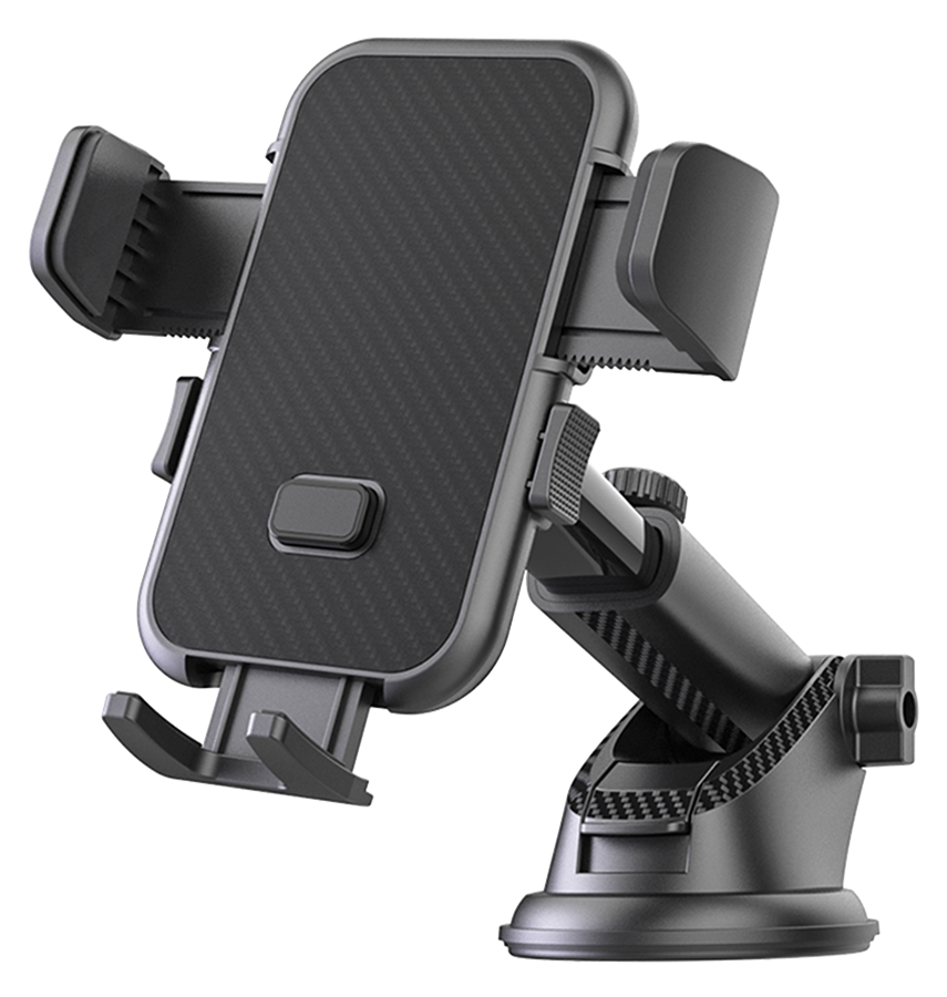 Beetle R1 Easy - Touch Universal Car Phone Holder - Black | Universal One - Hand Operation Clip Mount with Soft Rubber Grips & Air Vent Compatibility image 2