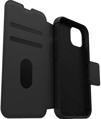 iPhone 14 Case – Black | OtterBox Strada Series, Soft Touch Protective Cover image 3
