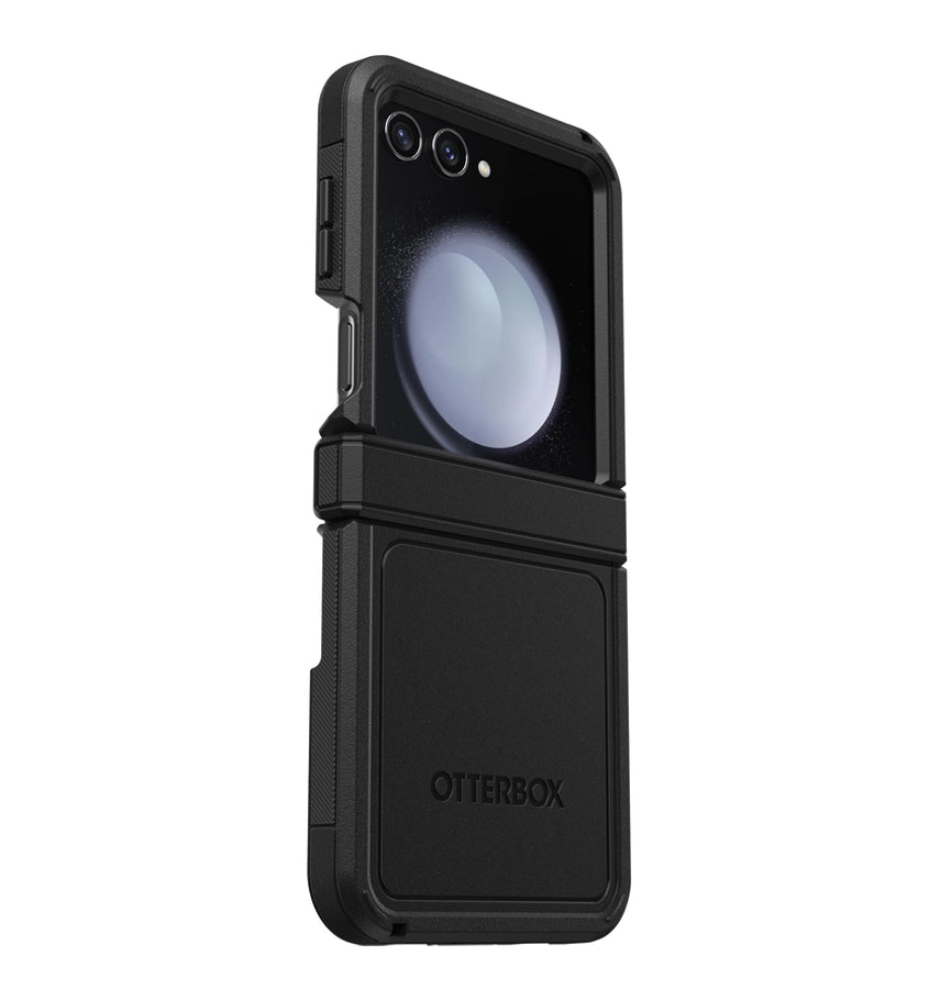 Samsung Z Flip 5 Case – Black | OtterBox Defender XT Cover with Rugged Protection & Drop Resistance image 1