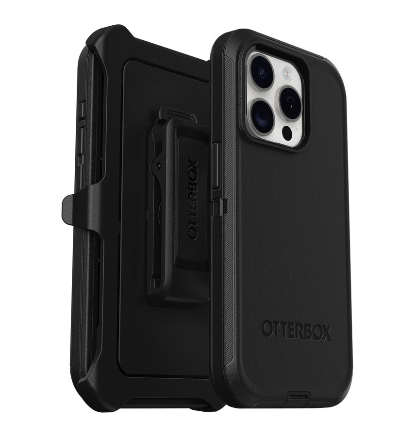 iPhone 15 Pro Case – Black | Otterbox Defender Series, Rugged Shockproof Back Cover image 0