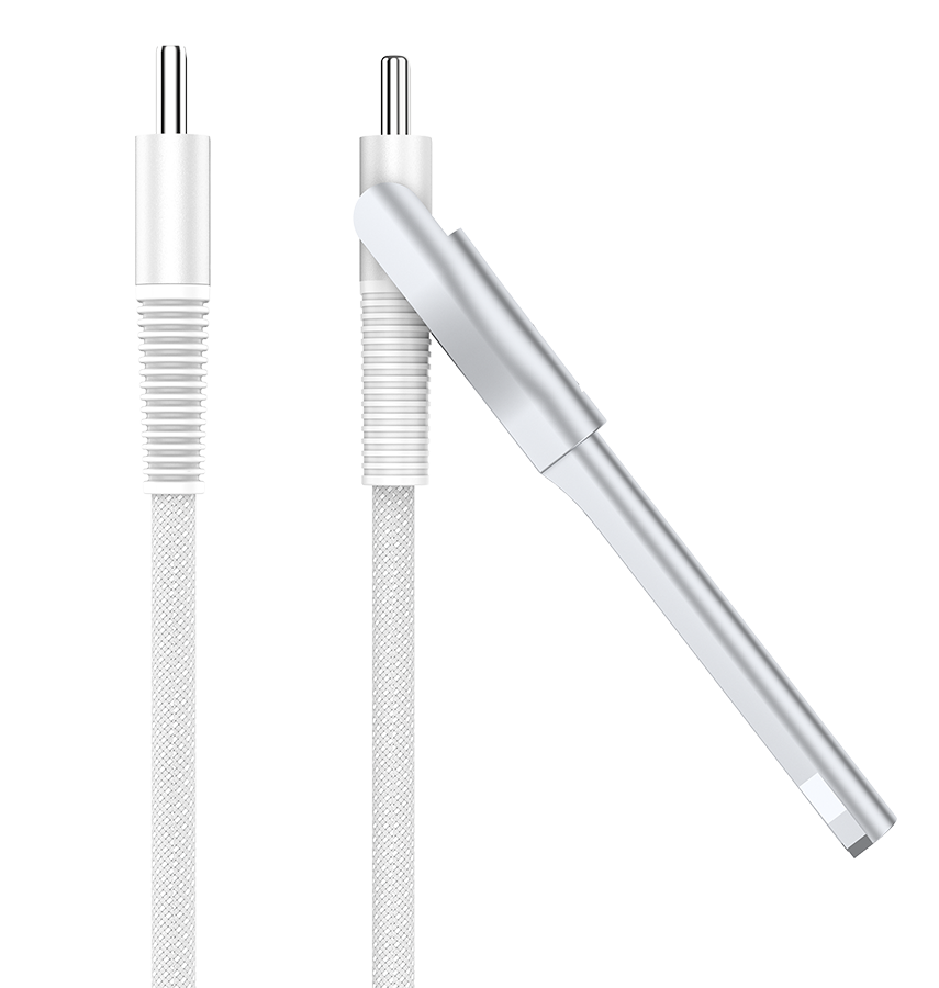 MVR 60W Nylon Braided Charging Cable - White | USB C 1.2m Multi Fast Charging Cable With Kickstand image 3
