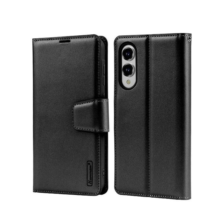 Samsung S25 Edge Diary Case - Black | Hanman Flip Cover with Clasp, Card Slots & Full Protection