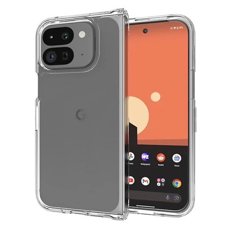 Google Pixel 9 Pro Fold 2mm Hard Case - Clear | Slim Transparent Protective Cover with Scratch & Impact Resistance