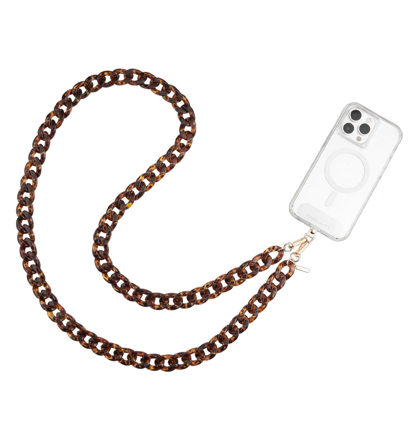 Case-Mate Phone Crossbody Chain – Universal Tortoiseshell | Stylish & Durable iPhone & Smartphone Accessory with Comfortable Strap image 1