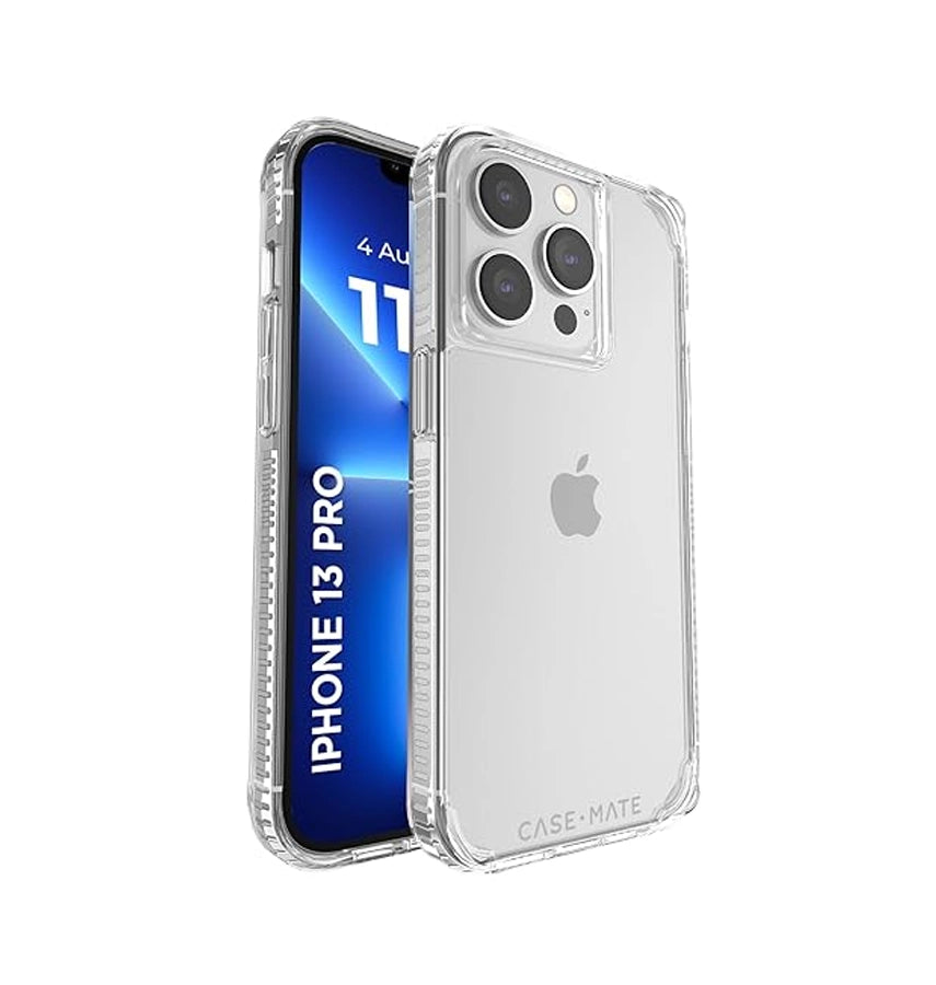iPhone 13 Pro Tough Plus Antimicrobial Case – Clear | Case-Mate Heavy-Duty Protection, Drop Resistant, Wireless Charging Compatible image 0