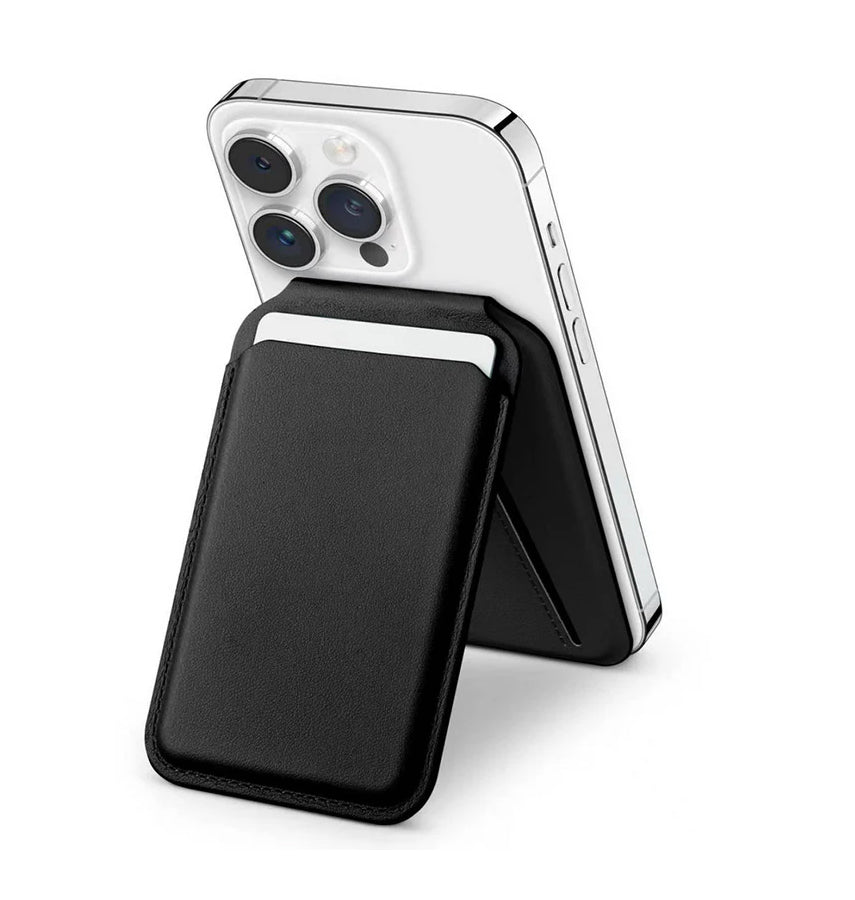 iPhone Wallet Case – Black| Apple MagSafe Leather Series, Premium Feel and Secure Magnetic Attachment image 0