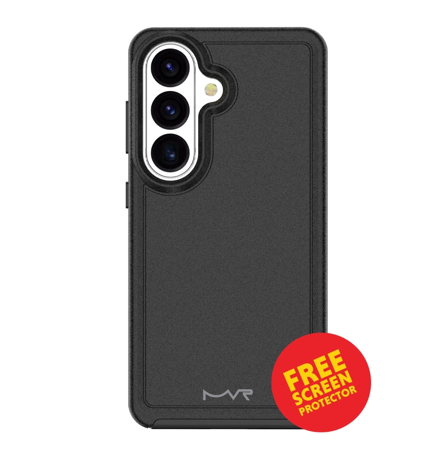Samsung S26 Armour Matte Case – Black | MVR Protective Cover with Strong Grip & Durable Design image 0