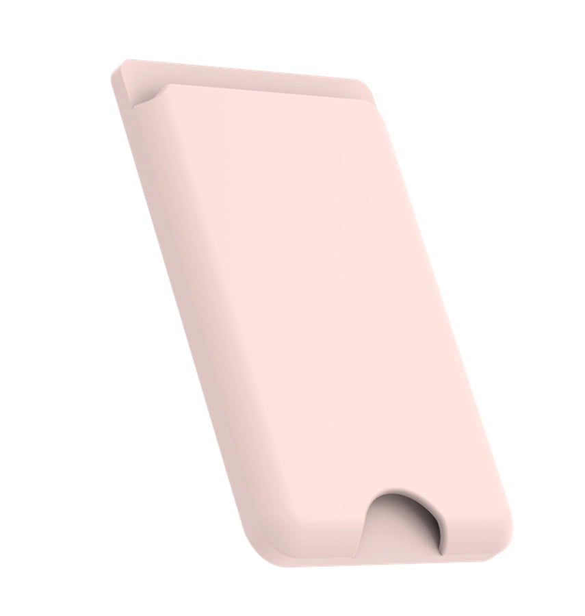 Beetle MagSafe Wallet – Blush | Liquid Silicone Card Holder with Slim & Secure Magnetic Design