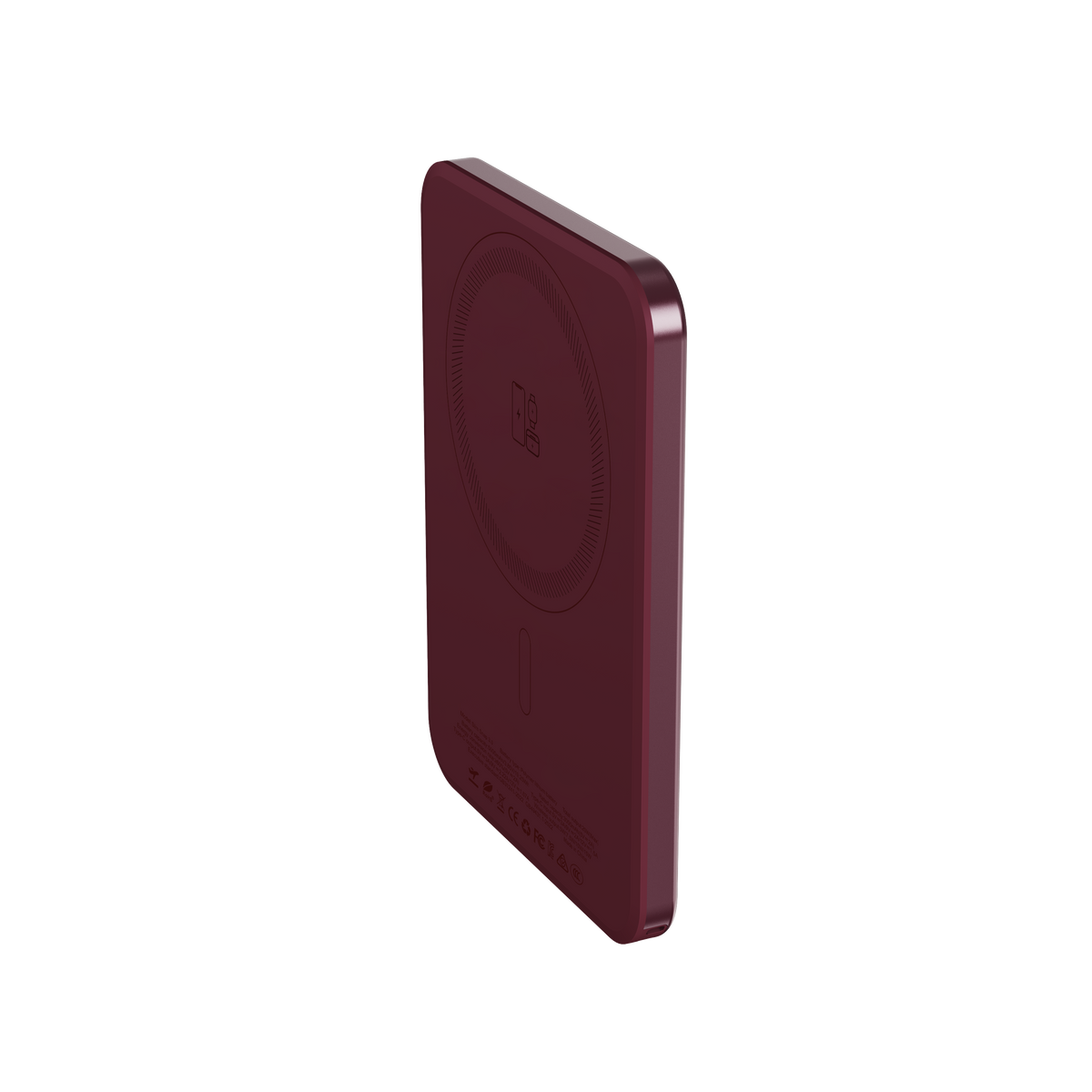 MVR Slim Snap 3.0 5000mAh MagSafe Power Bank - Burgundy