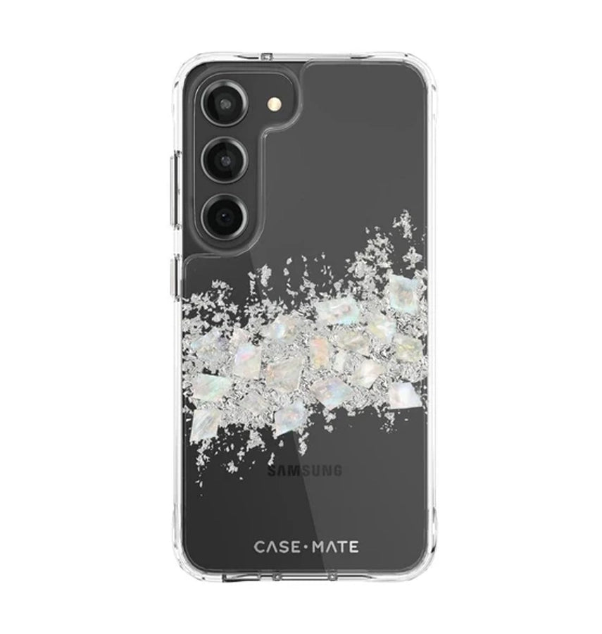Samsung S23 Case – Clear | Case-Mate Karat Pearl Cover – Antimicrobial Protection & Elegant Finish image 0