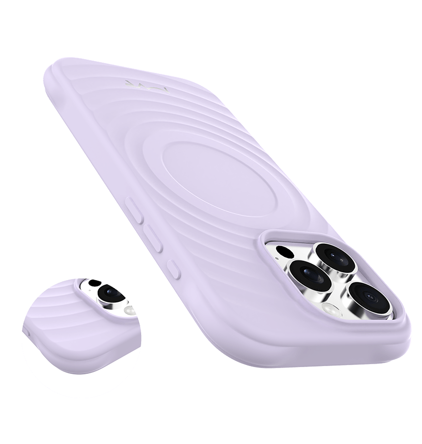 iPhone 16 Pro MVR Wave Silicone Case - Lavender | MagSafe Compatible Protective Cover image 3