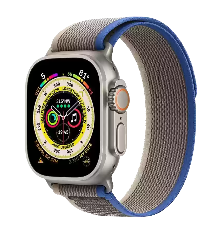 Apple Watch 38/40/41mm Wild Path Loop Sports Band – Blue/Grey | Breathable Nylon, Adjustable Fit image 0