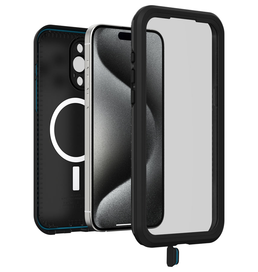iPhone 16 Pro Magsafe Case – Black | OtterBox Fré Series, Waterproof Protection Back Cover