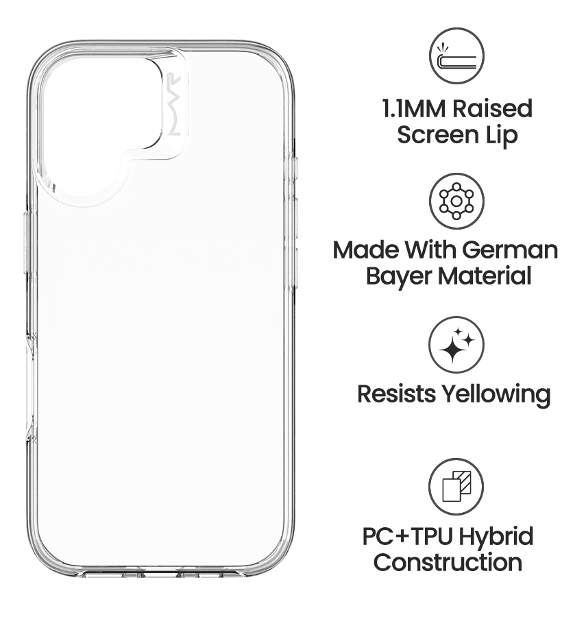 iPhone 16 Plus MVR Nova Case - Crystal Clear | MagSafe Compatible, Scratch Resistant Back Cover image 4