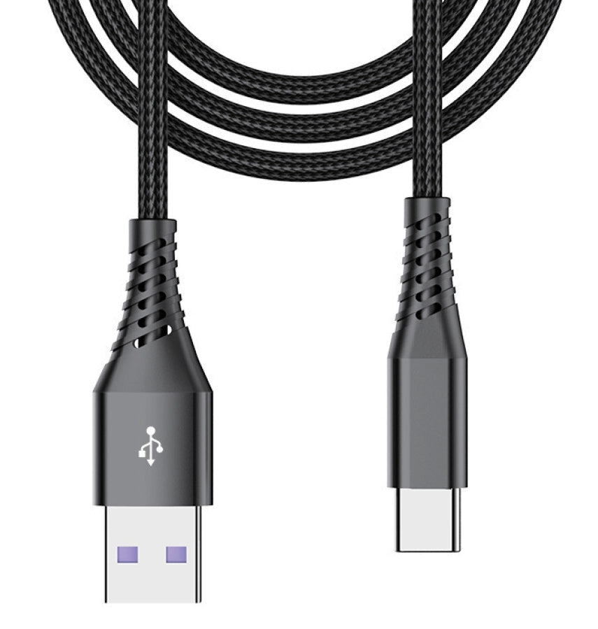 Beetle 20cm USB-A to USB-C Charging Cable (CM-3) - Black | Compact Fast Charging Cable image 0