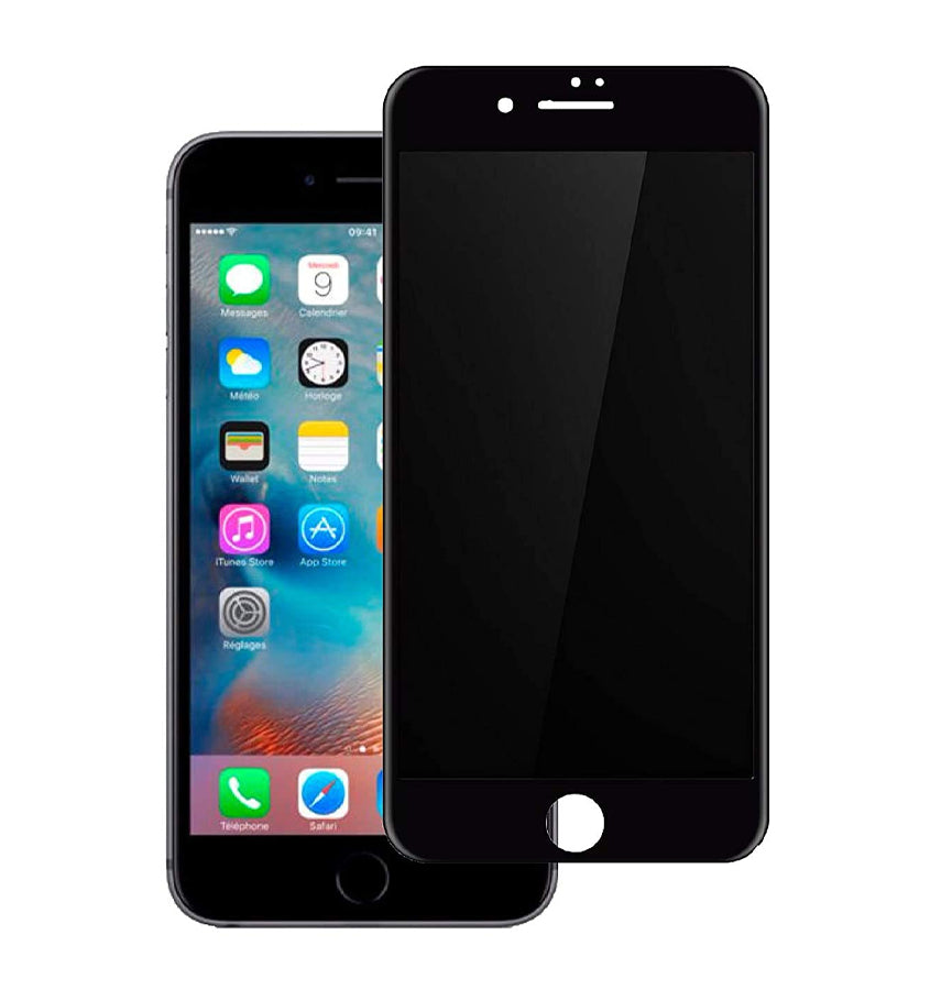 iPhone 6/6s/7/8/SE2 Privacy Screen Protector - Black | Edge – to – Edge Full Coverage Curved Screen Protector image 0