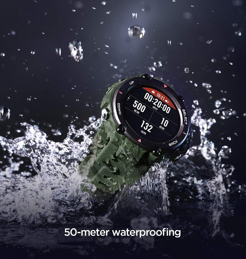 Amazfit T - Rex Army Green Sport Band - Heavy - Duty TPU, Sweatproof, Adventure - Ready Design image 4