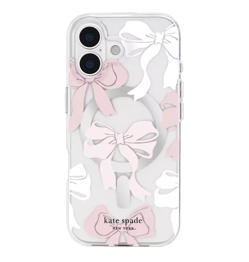 iPhone 17 Tied With a Bow MagSafe Case – Clear/Pink/White| Kate Spade Protective Cover with Stylish, Slim & Durable Design image 0