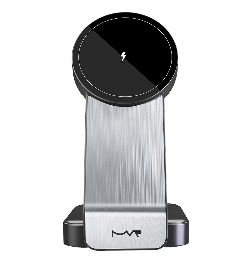 MVR Portable 3 - in - 1 Magnetic Charger - Black | Foldable Travel Charging Station for iPhone, AirPods & Apple Watch image 0