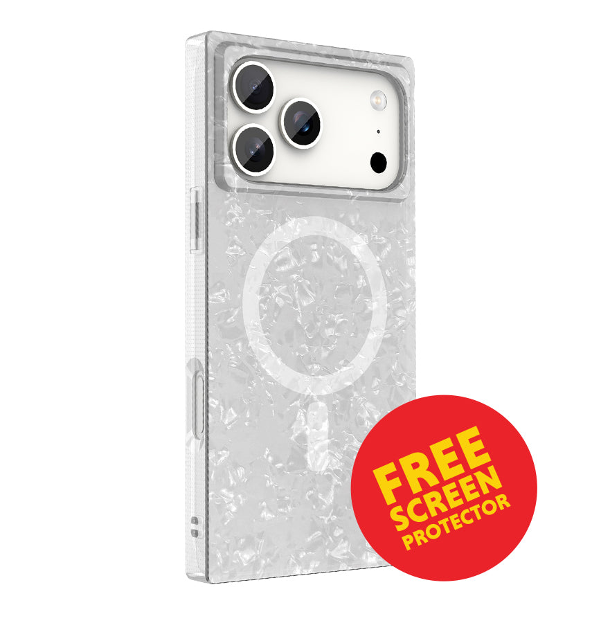 iPhone 17 Pro Max BoxedIn Case – Crystal Shell | MVR Slim Protective Cover, Stylish Pattern, MagSafe Compatible image 0