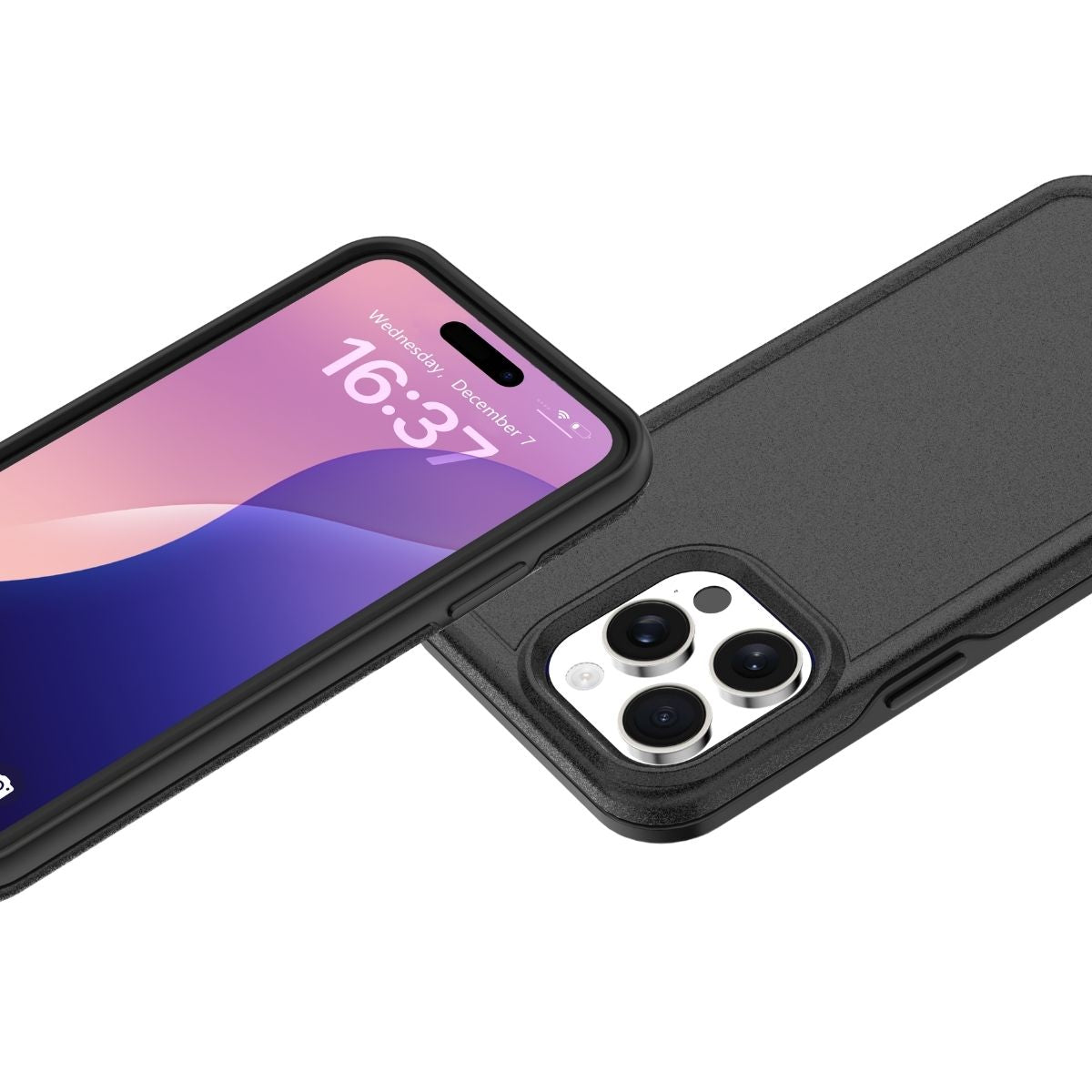 iPhone 13 Pro Max/12 Pro Max Armour Matte Case - Black | MVR Protective Cover with Strong Grip & Durable Design
