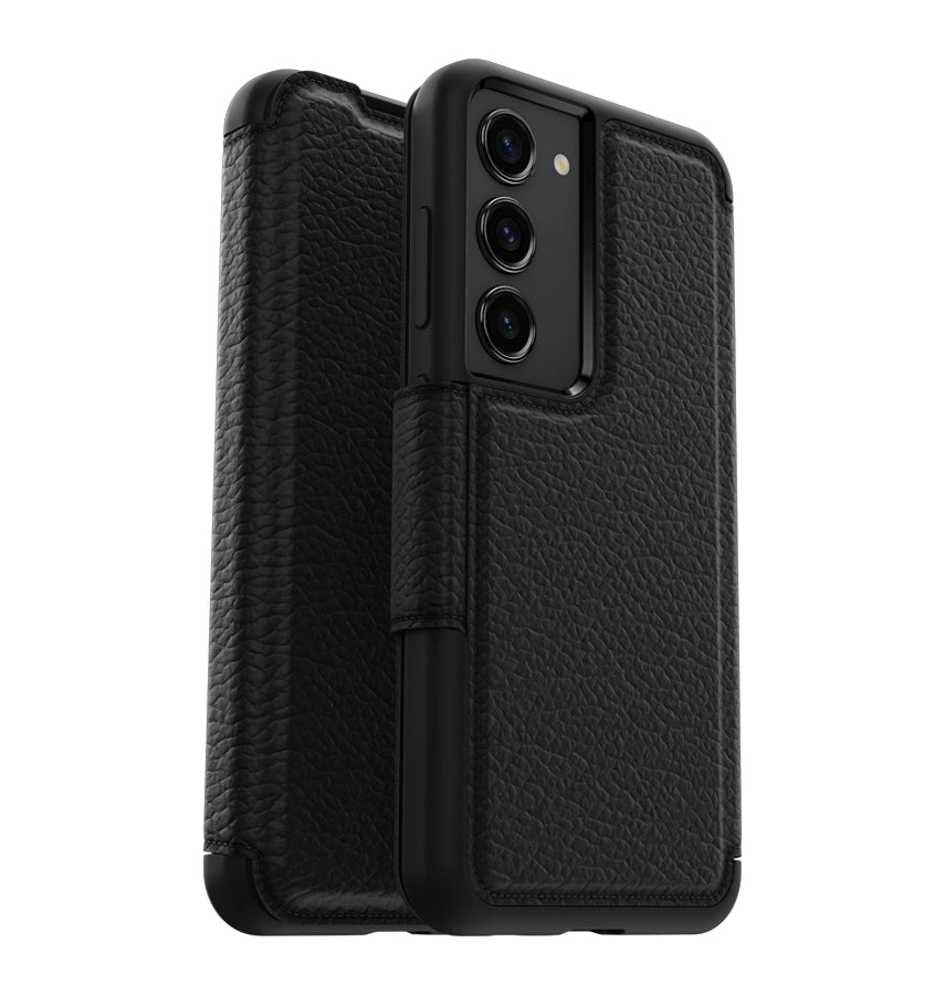 Samsung S23 Case – Black | OtterBox Strada Series, Soft Touch Protective Cover image 0