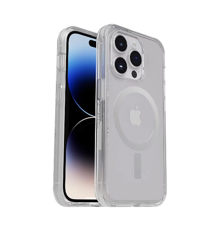 iPhone 14 Pro – Clear | OtterBox Symmetry Plus Series, Antimicrobial Soft Touch Protective Cover image 0