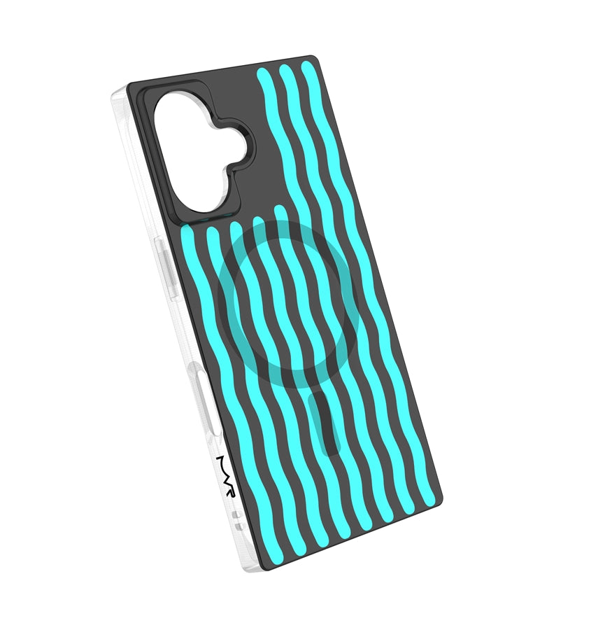 iPhone 17 BoxedIn Case – Neo Wave | MVR Geometric Pattern Design, Interchangeable Panels, Drop-Resistant Protection image 1