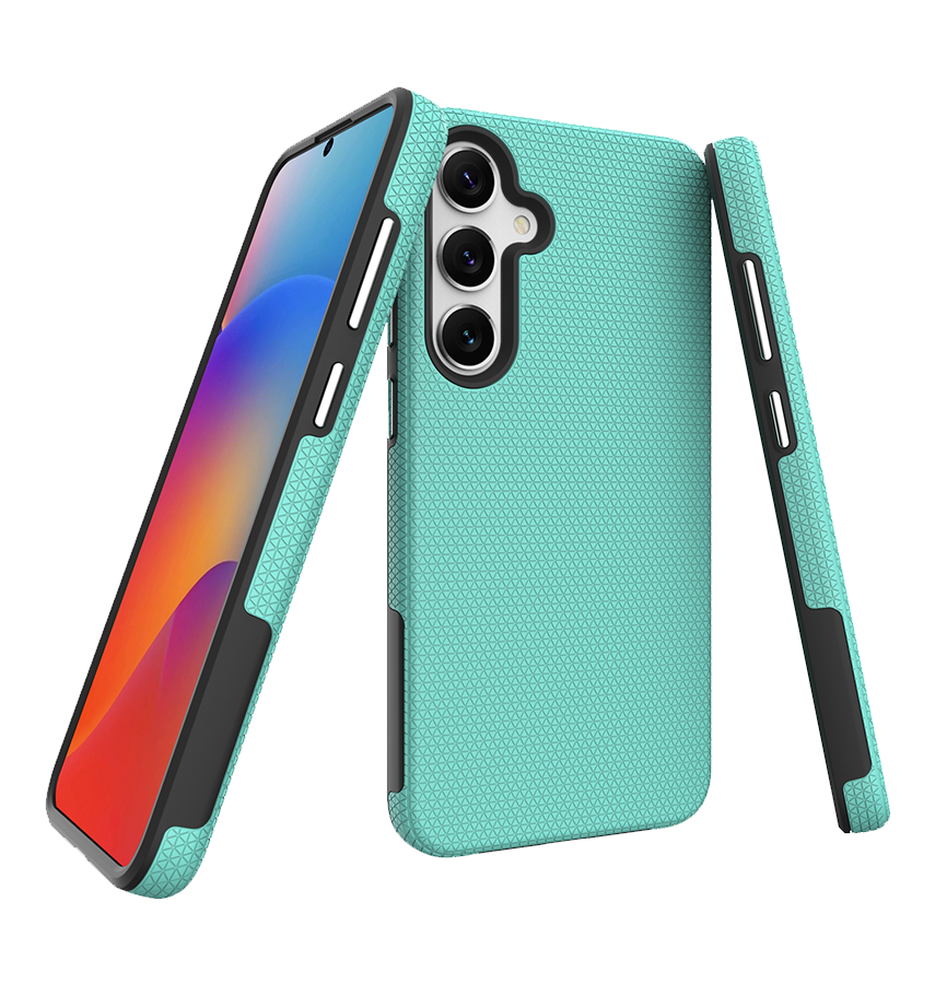 Samsung Galaxy S25 Plus MagSafe Case - Mint |Triangle Texture Rugged Shockproof Cover