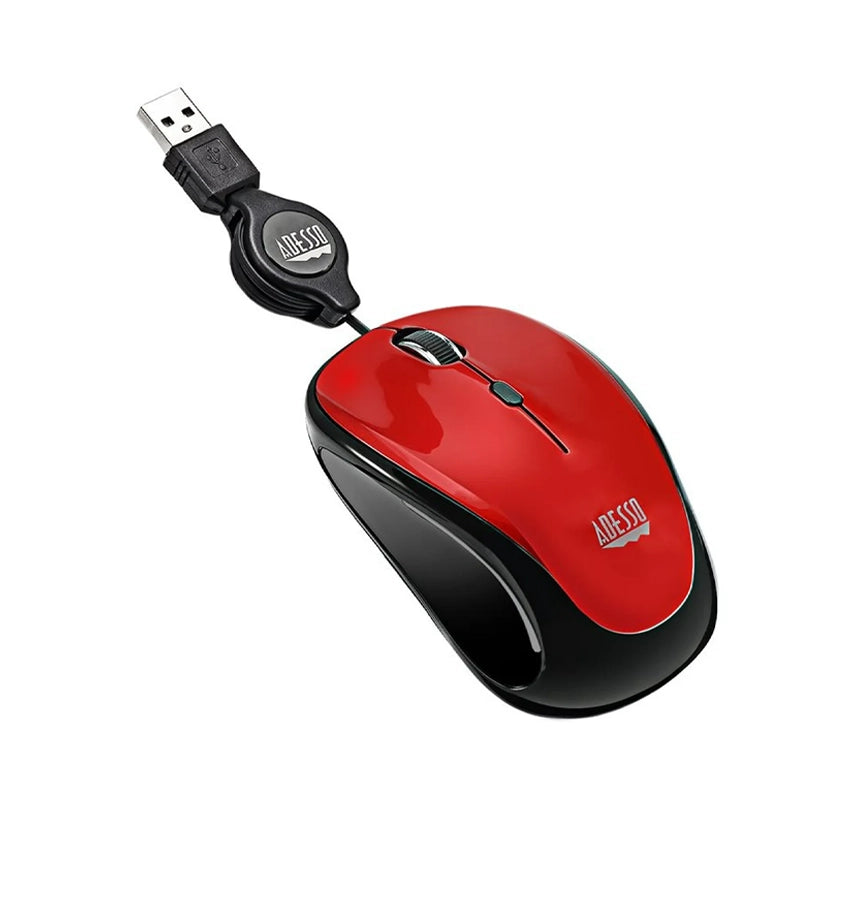 Adesso Mini Mouse – Red | Wireless, Compact Design, Travel-Friendly image 0