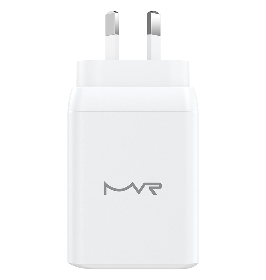 MVR 45W Wall Adapter (GAN-65) - White |Dual USB - C Ports, SUPPORTS PD 3.0 & QC 3.0 image 0