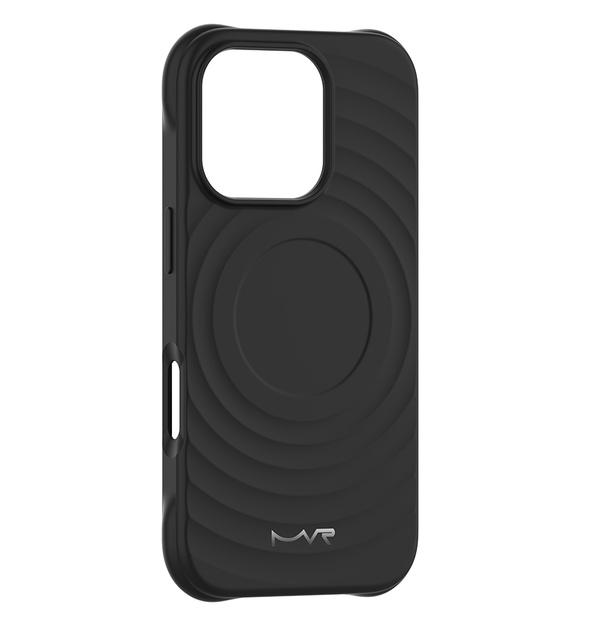 iPhone 16 Pro MVR Wave Silicone Case - Black | Shockproof & Slim Fit Back Cover image 0