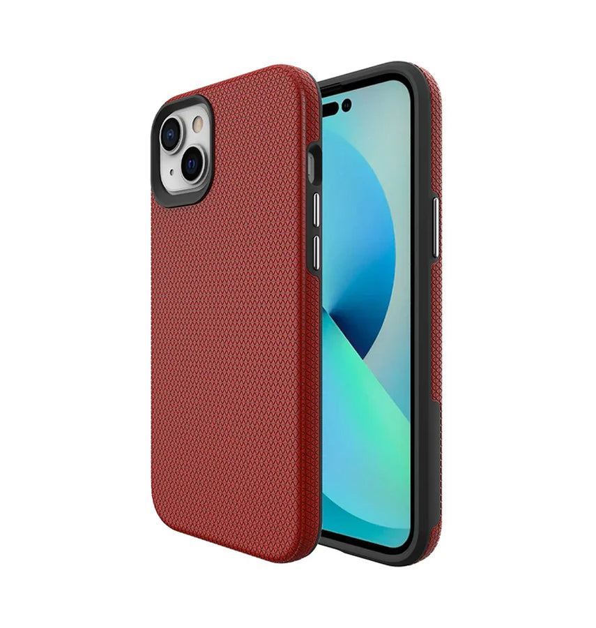 iPhone 15 Plus Triangle Pattern MagSafe Case - Mint Green | Rugged Shockproof Back Cover image 1