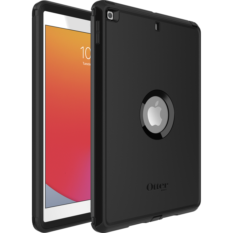 Apple iPad (10.2-inch) Case – Black | Otterbox Defender Series, Rugged Shockproof Back Cover image 1