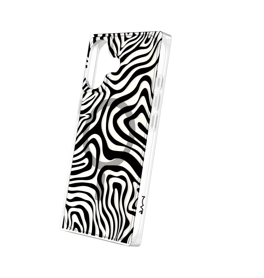 iPhone 17 BoxedIn Case – Mono Swirl | MVR Marbleised Swirl Design, Modular Customization, Wireless Charging Friendly image 1