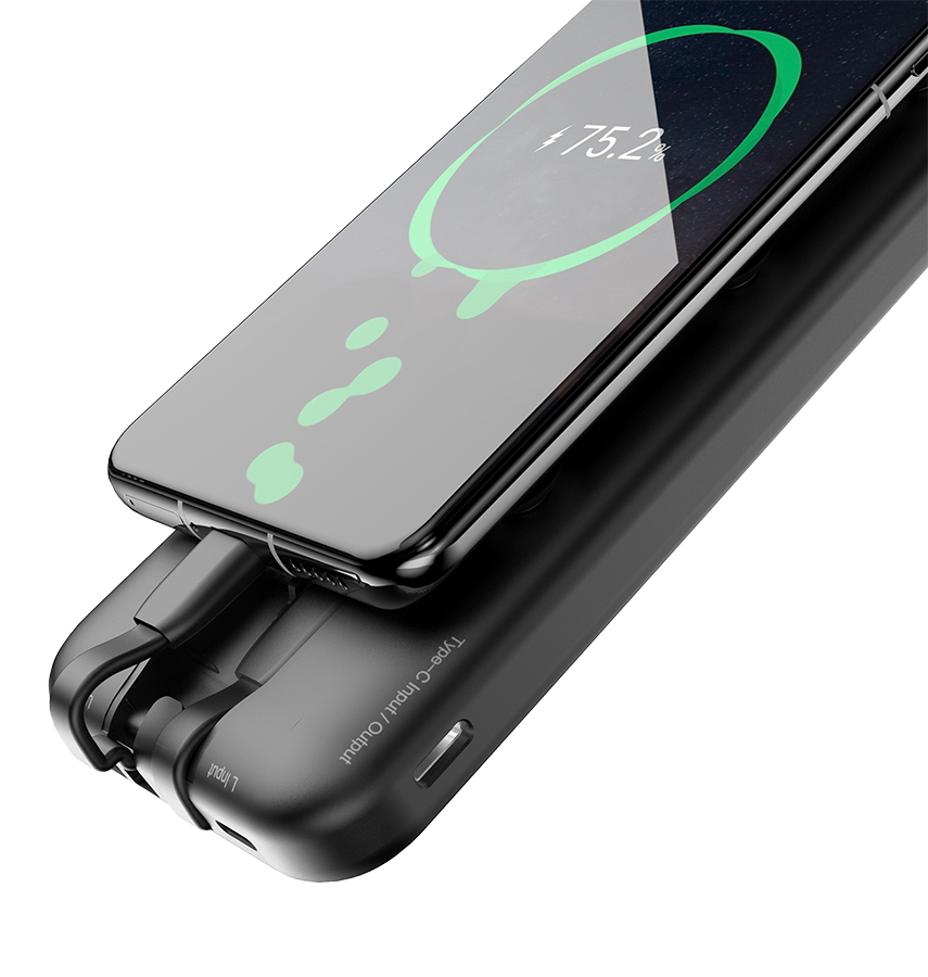 MVR Rapid 10S Power Bank - 10000mAh | 20W USB - C Fast Charging, Slim & Portable (Black) image 1