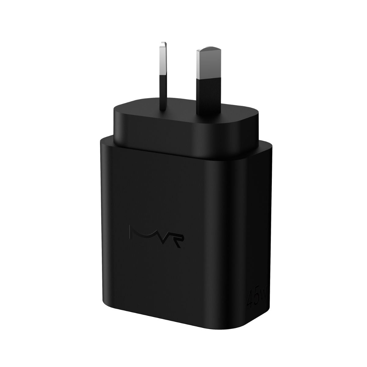 MVR 45W Wall Charger – Black | GaN Dual Type-C Port Series Compact & Ultra-Fast Charging Adapter