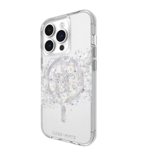 iPhone 15 Pro MagSafe Case – Pearl | Case-Mate Karat Cover – Metallic Accents, Wireless Charging Compatible image 2