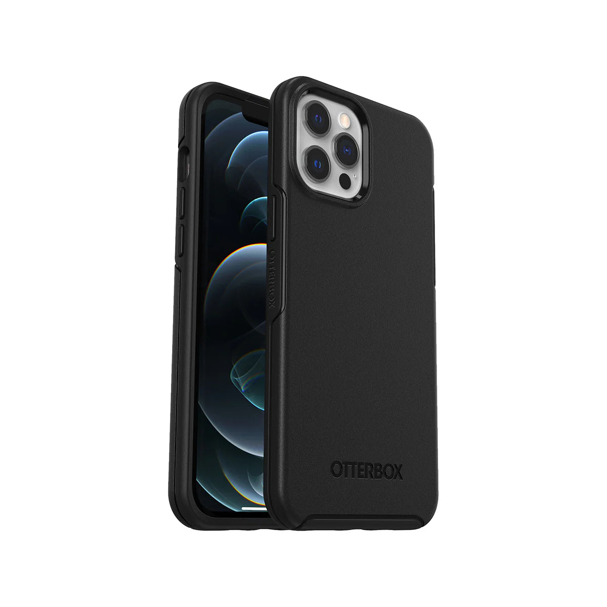 iPhone 12 Pro Max Case – Black | OtterBox Symmetry Series, Soft Touch Protective Cover image 1