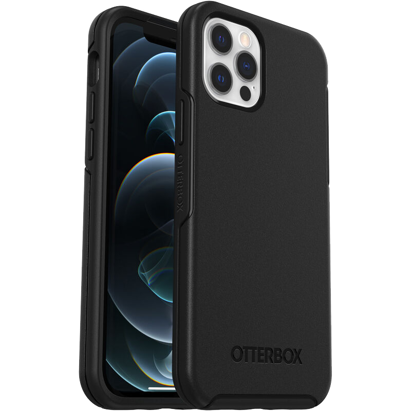 iPhone 12/12 Pro Case – Black | OtterBox Symmetry Series, Soft Touch Protective Cover image 2