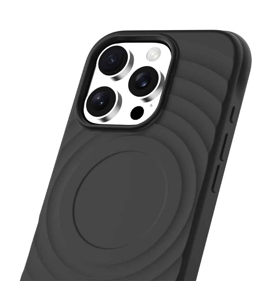 iPhone 16 Pro Max MVR Wave Silicone Case - Black | MagSafe Compatible Protective Cover image 2