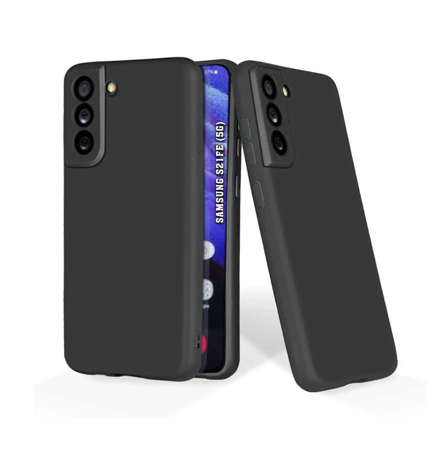 Samsung S21 FE Mercury Soft Feeling Case - Black | Slim Protective Cover with Comfortable Grip & Shock Resistance image 1
