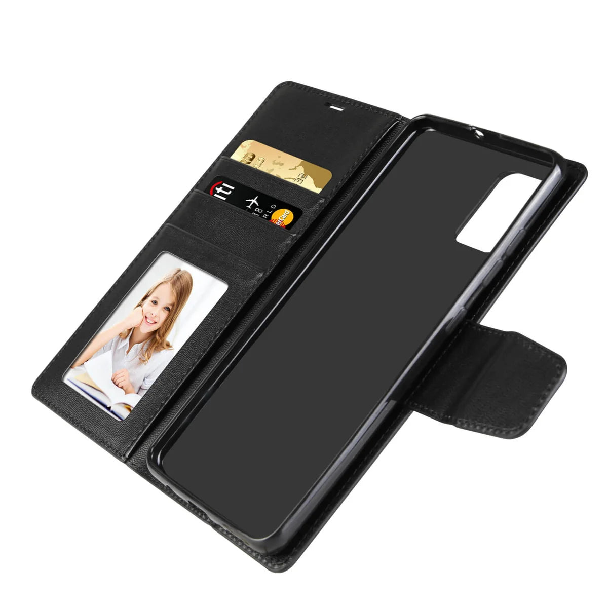 Samsung S20 Diary Case - Black | Mercury Bluemoon Diary with Clasp, Card Slots & Full Protection