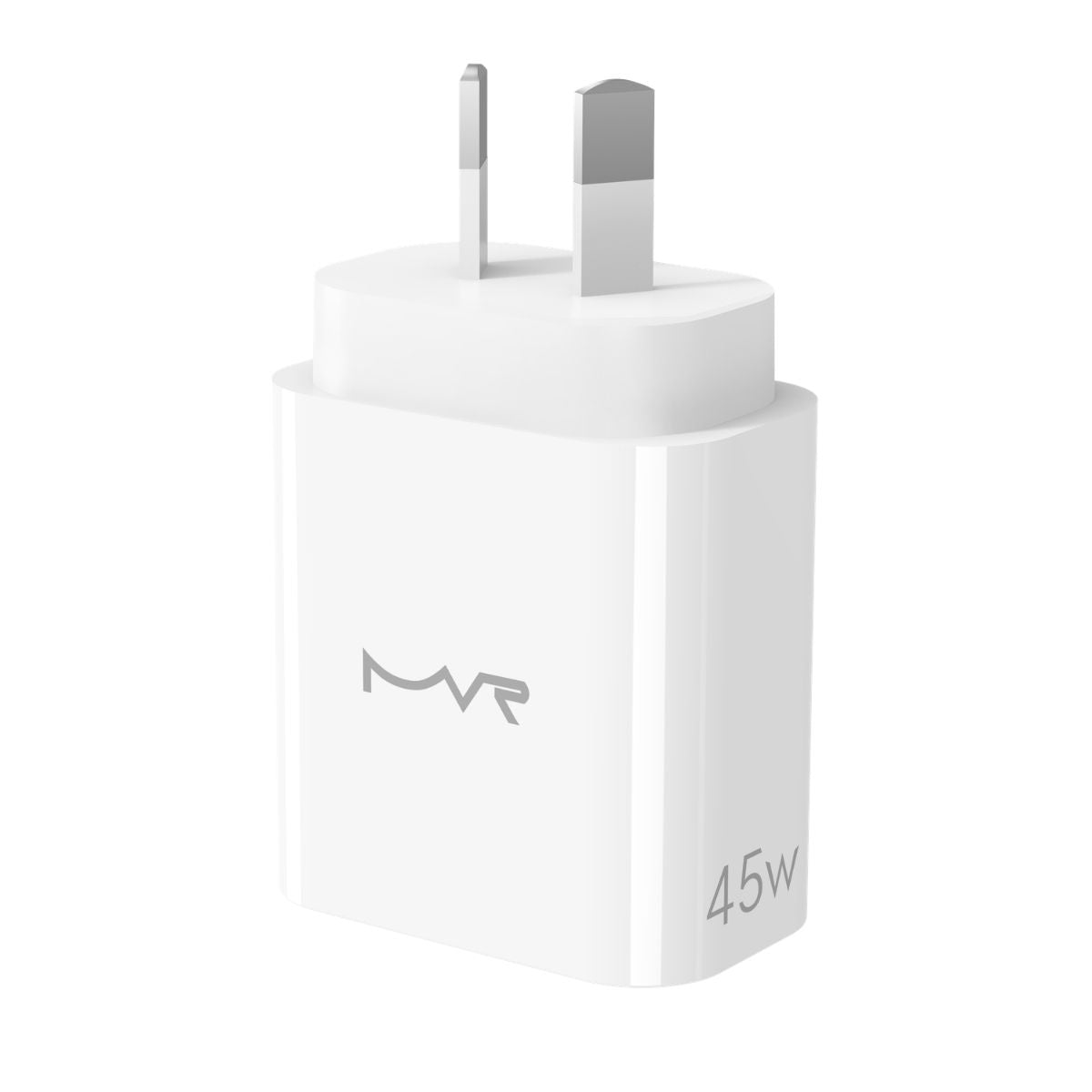 MVR 45W Wall Charger – White | GaN Type-C Port Series Compact & Ultra-Fast Charging Adapter