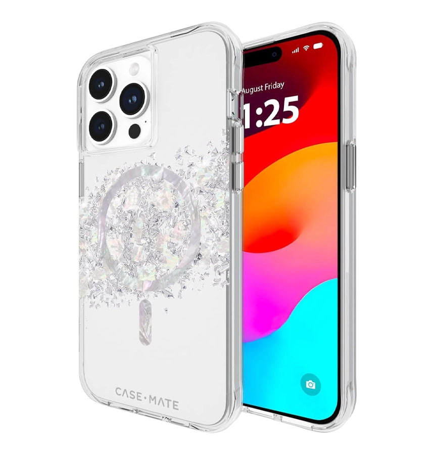 iPhone 15 Pro Max Case – Touch of Pearl | Case-Mate Karat MagSafe Cover with Elegant Shimmer & Durable Protection image 1