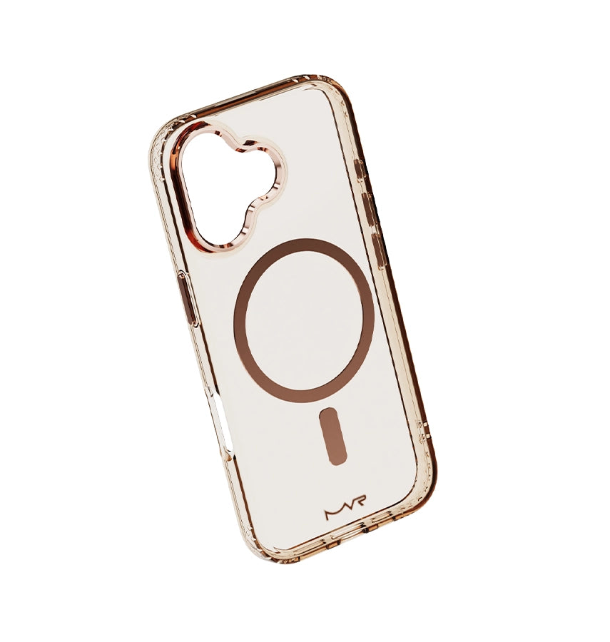 iPhone 17 Impact IMD Case – Rose Gold | MVR Crystal Clear Back, Scratch Guard, Wireless Charging image 3