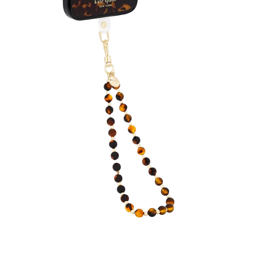 Kate Spade Phone Charm Wrist Strap – Tortoise | Stylish & Durable Accessory for iPhone & Other Smartphones image 1