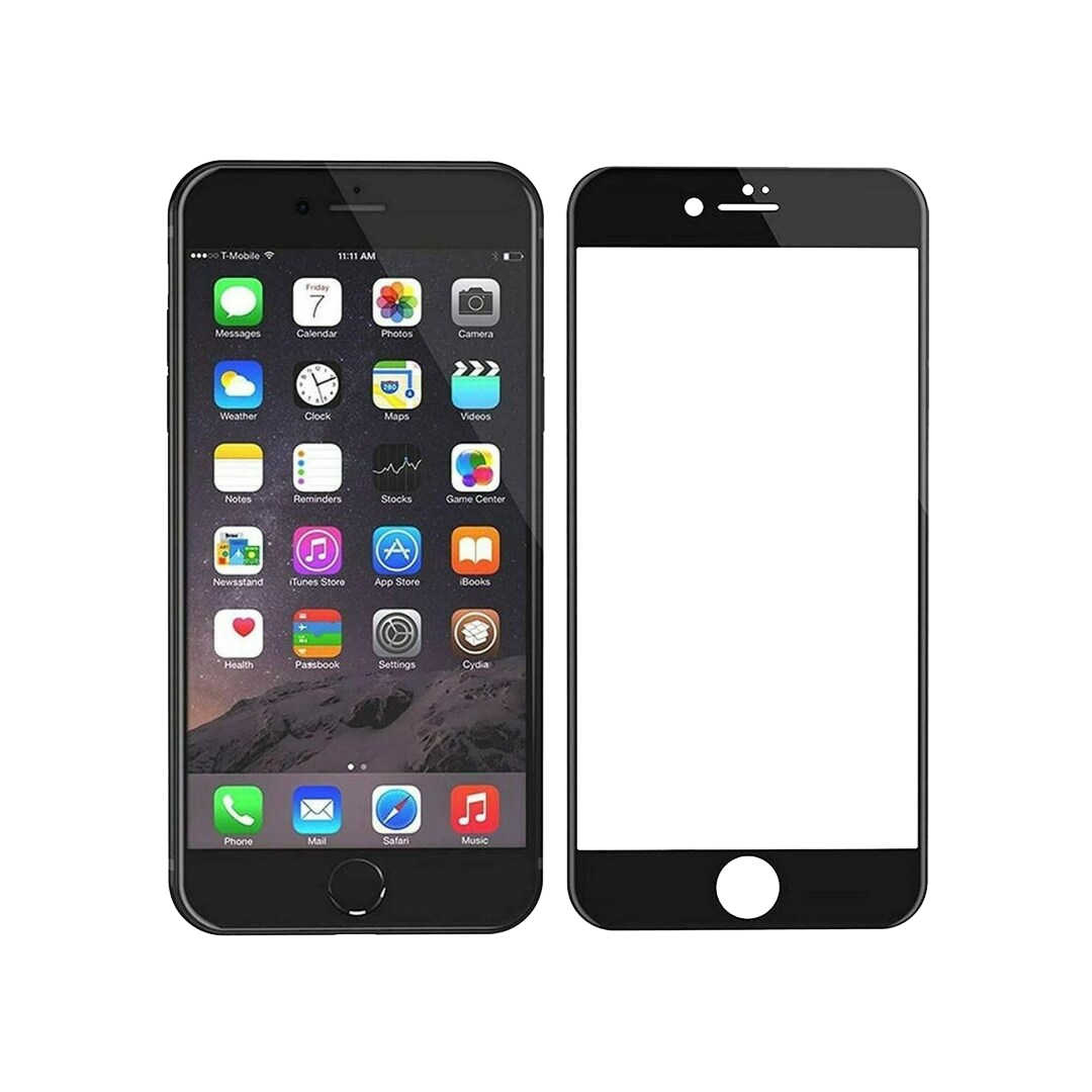 iPhone 6/6S/7/8/SE (2nd Gen) MVR Saturn Tempered Glass Screen Protector - Clear/Black | Scratch-Resistant, Perfect Fit Design image 0