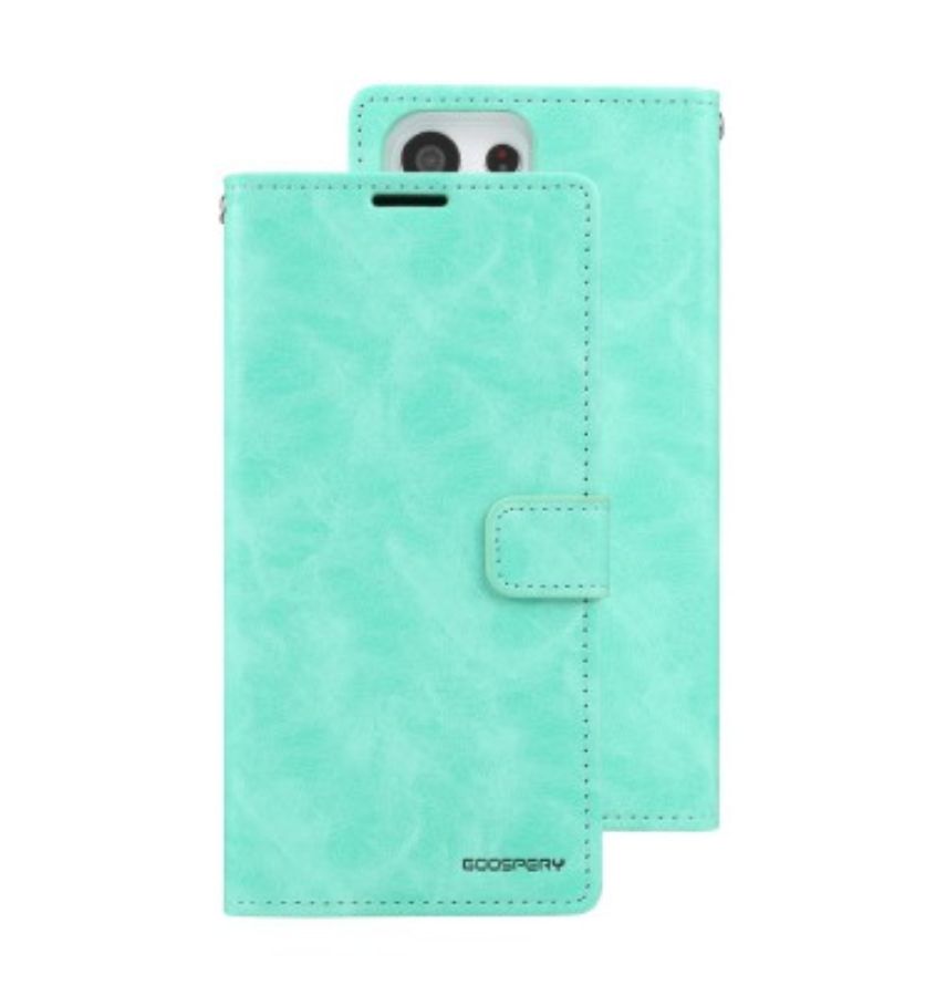Samsung Galaxy S23 Ultra Mercury Bluemoon Diary Wallet Flip Case - Mint Green | Shockproof Protective Cover image 0