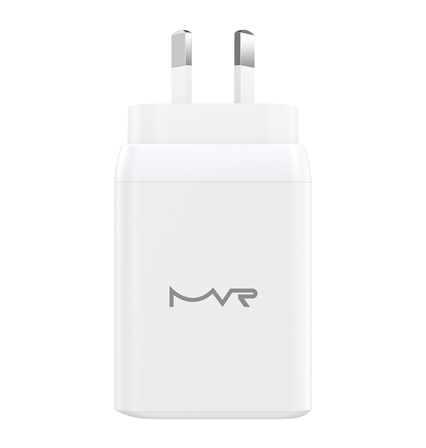 MVR 65W 3 Ports Wall Adapter (GAN-65) - White | SUPPORTS PD 3.0 & QC 3.0 image 0